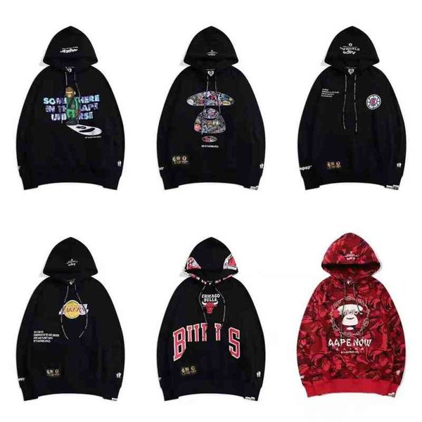designer apes hoodie luxury autumn and winter hip hop shark sweater camouflage bison printing men and women loose casual basketball hooded s, Black
designer apes hoodie luxury autumn and winter hip hop shark sweater camouflage bison printing men and women loose casual basketball hooded s, Black