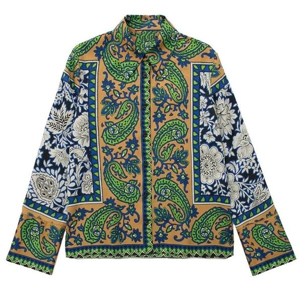 traf women fashion flowing totem print shirts vintage long sleeve buttonup female blouses blusas chic 220813, White
traf women fashion flowing totem print shirts vintage long sleeve buttonup female blouses blusas chic 220813, White