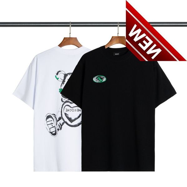 2022 spring and summer new off cartoon graffiti bear print round neck short sleeve batch, White;black
2022 spring and summer new off cartoon graffiti bear print round neck short sleeve batch, White;black
