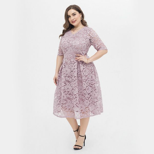 plus size lace pink women dresses summer 2021 4xl light fresh sweet big skirt half sleeve a line zipper stitching women clothes, Black
plus size lace pink women dresses summer 2021 4xl light fresh sweet big skirt half sleeve a line zipper stitching women clothes, Black