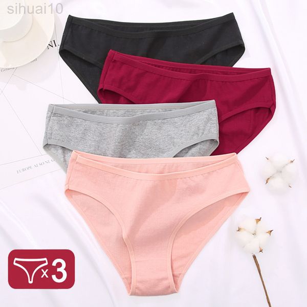 3 pcs/set cotton solid color women briefs female underwear briefs basic briefs for woman underwear intimates lingerie l220801, Black;pink
3 pcs/set cotton solid color women briefs female underwear briefs basic briefs for woman underwear intimates lingerie l220801, Black;pink