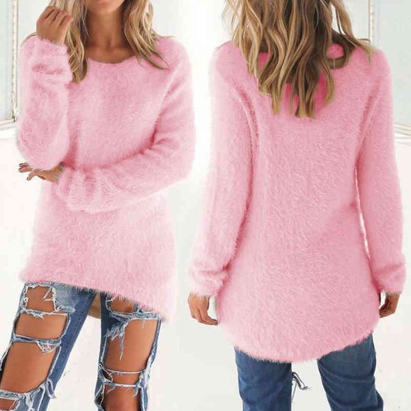 5xl large size soft plush sweater casual long sleeve o-neck solid loose pullovers autumn winter women clothing, White
5xl large size soft plush sweater casual long sleeve o-neck solid loose pullovers autumn winter women clothing, White