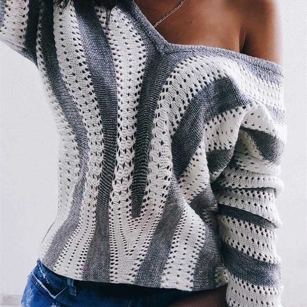 women fashion casual long sleeve pullovers autumn fashion female brief cozy v-neck striped knit sweater 210716, White;black
women fashion casual long sleeve pullovers autumn fashion female brief cozy v-neck striped knit sweater 210716, White;black
