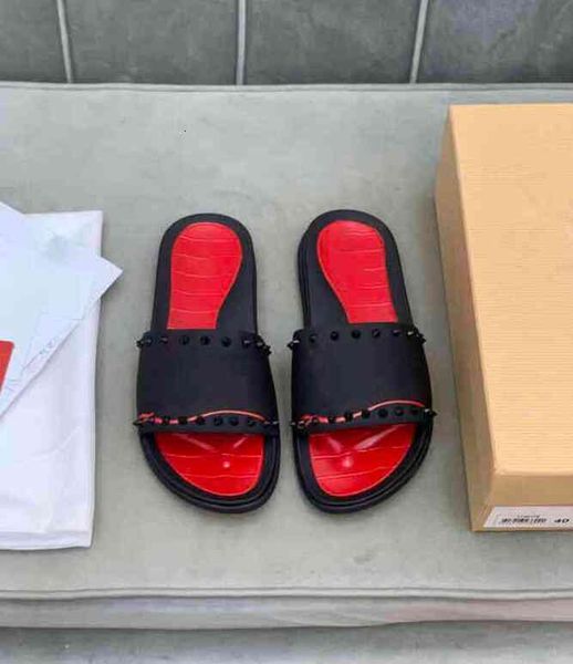 slippers luxury shoes rivet men's red sole flats spikes slipper spikes shoe sandals flat slides loubi-flip-flops pool fun paris summer, Black
slippers luxury shoes rivet men's red sole flats spikes slipper spikes shoe sandals flat slides loubi-flip-flops pool fun paris summer, Black