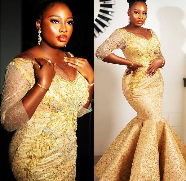 2022 plus size arabic aso ebi gold mermaid sparkly prom dresses lace beaded evening formal party second reception birthday engagement gowns, Black
2022 plus size arabic aso ebi gold mermaid sparkly prom dresses lace beaded evening formal party second reception birthday engagement gowns, Black