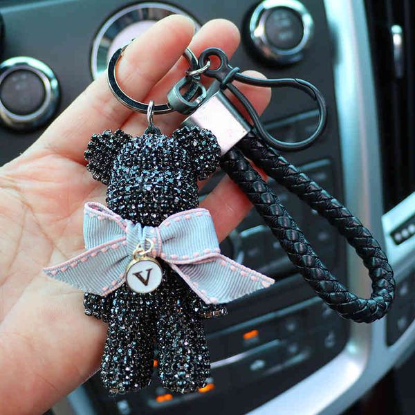 keychain fashion diamond inlaid violent bear car key chain creative couple pendant doll gift ring, Silver
keychain fashion diamond inlaid violent bear car key chain creative couple pendant doll gift ring, Silver