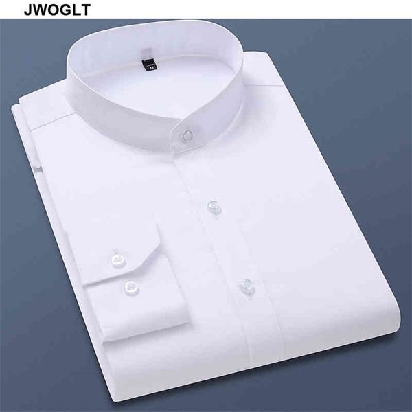 new fashion stand collar men's long sleeve shirt 100% longstaple cotton slim fit buttondown social white shirts 4xl 5xl 210412, White;black
new fashion stand collar men's long sleeve shirt 100% longstaple cotton slim fit buttondown social white shirts 4xl 5xl 210412, White;black