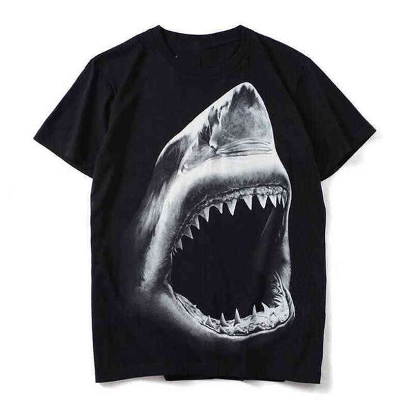 summer europe and america shark print short sleeve t-shirts men fashion loose casual man women tshirts w201, White;black
summer europe and america shark print short sleeve t-shirts men fashion loose casual man women tshirts w201, White;black