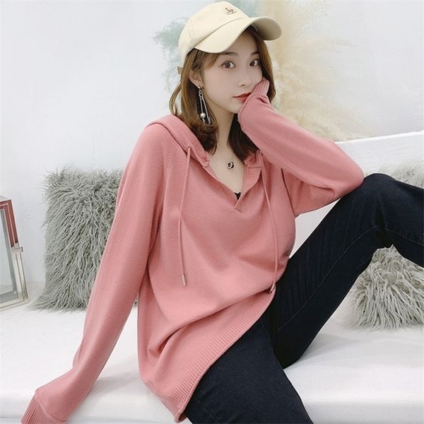 women's casual solid hooded pocket long sleeve pullover sweatshirt blouse for femaleblack 201203, Black
women's casual solid hooded pocket long sleeve pullover sweatshirt blouse for femaleblack 201203, Black