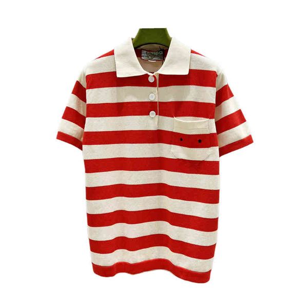 the new luxury designer women's t-shirt classic striped preppy lapel tee polo knit long sleeve cardigan star letter embroidery,quality, White
the new luxury designer women's t-shirt classic striped preppy lapel tee polo knit long sleeve cardigan star letter embroidery,quality, White