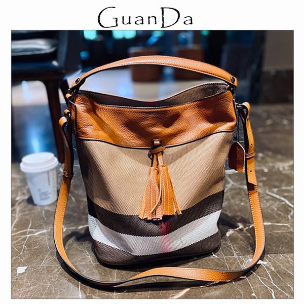 large capacity womens bag genuine leather plaid stripes canvas female shoulder bag tassels hobo tote bag composite handbag set
large capacity womens bag genuine leather plaid stripes canvas female shoulder bag tassels hobo tote bag composite handbag set