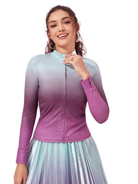 x nm3 ombre mock neck zip up tee r27s#, White
x nm3 ombre mock neck zip up tee r27s#, White