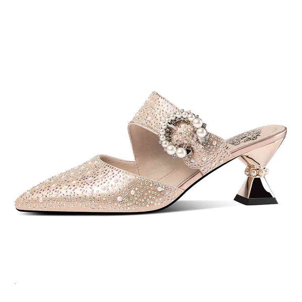 sandals summer women's shoes pointed high heels metal baotou empty mother wear sandals outside to6x, Black
sandals summer women's shoes pointed high heels metal baotou empty mother wear sandals outside to6x, Black