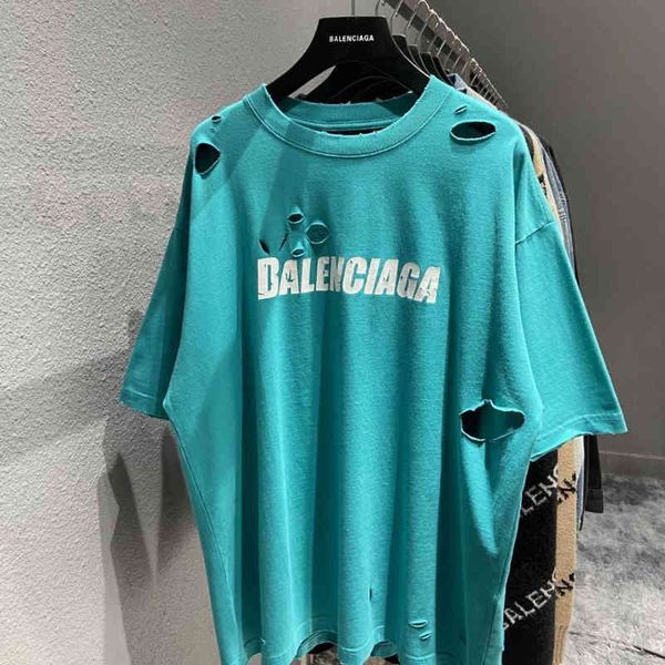 2022 designer bal t shirt smallpox version paris b 2022ss broken hole crack burst short sleeve t-shirt men's and women's same t-sh, White;black
2022 designer bal t shirt smallpox version paris b 2022ss broken hole crack burst short sleeve t-shirt men's and women's same t-sh, White;black