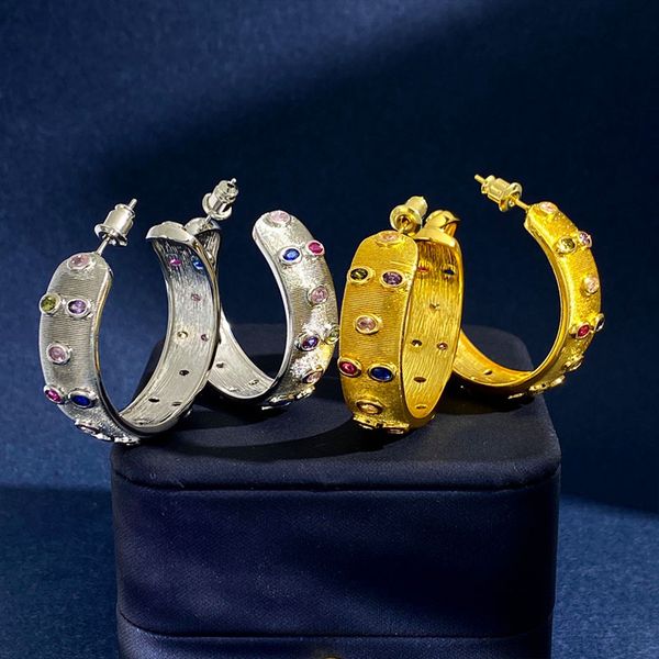 new arrive fashion retro craft colorful crystal c-shaped stud earrings female court style fashionable temperament earrings, Golden;silver
new arrive fashion retro craft colorful crystal c-shaped stud earrings female court style fashionable temperament earrings, Golden;silver