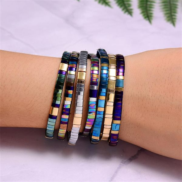 fashion miyuki friendship bracelet strand for women tila glass beads elastic, Black
fashion miyuki friendship bracelet strand for women tila glass beads elastic, Black
