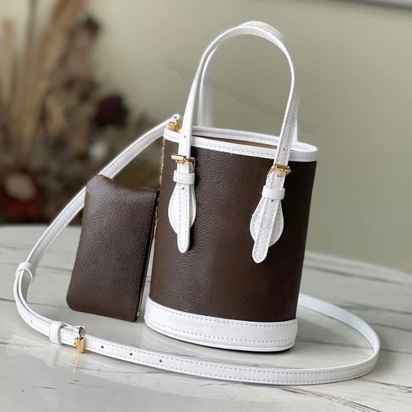 womens nano bucket bags white leather edge tennis style totes strap shopping casual tote presbyopia shoulder bag portable crossbody 17cm l29, Black
womens nano bucket bags white leather edge tennis style totes strap shopping casual tote presbyopia shoulder bag portable crossbody 17cm l29, Black
