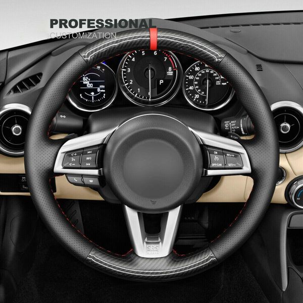 super soft black leather carbon fiber car steering wheel cover for mazda mx-5
super soft black leather carbon fiber car steering wheel cover for mazda mx-5