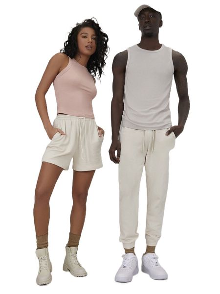 drawstring waist solid track shorts l1mz#, White;black