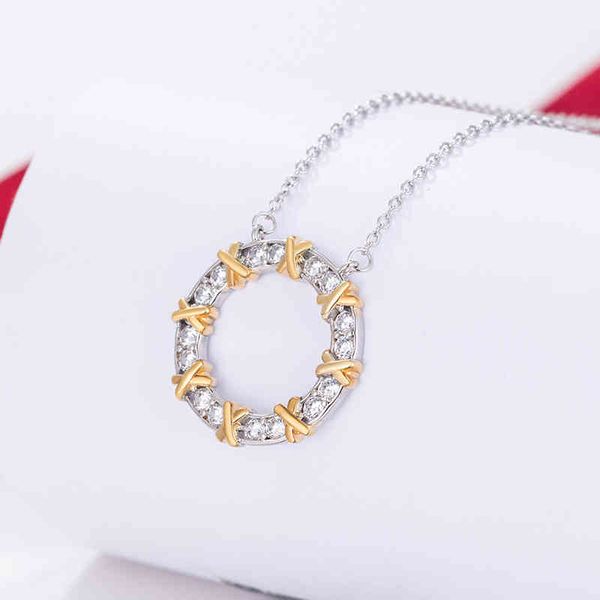 fsto t family fashion circle necklace men and women rose gold light luxury wind two-color x-shaped diamond pendant clavicle chain for girls, Black
fsto t family fashion circle necklace men and women rose gold light luxury wind two-color x-shaped diamond pendant clavicle chain for girls, Black