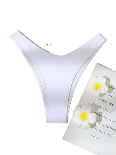 plain bikini bottom 633s#, White;black 
plain bikini bottom 633s#, White;black