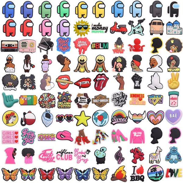 wholesale 100pcs mix cartoon pvc shoe charms women decoration diy backpack wristbands croc jibz s kids xmas gift 220720, White;pink
wholesale 100pcs mix cartoon pvc shoe charms women decoration diy backpack wristbands croc jibz s kids xmas gift 220720, White;pink