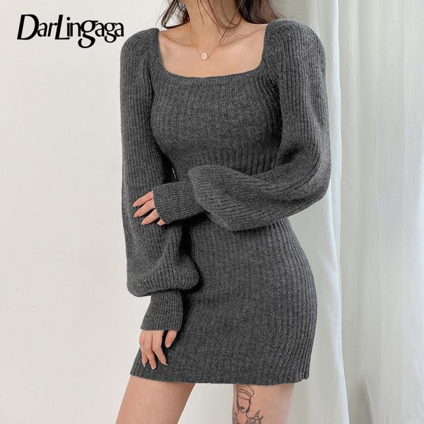 darlingaga fashion square neck basic solid knitted sweater dress autumn winter long sleeve mini dresses female casual clothing, Black;gray
darlingaga fashion square neck basic solid knitted sweater dress autumn winter long sleeve mini dresses female casual clothing, Black;gray