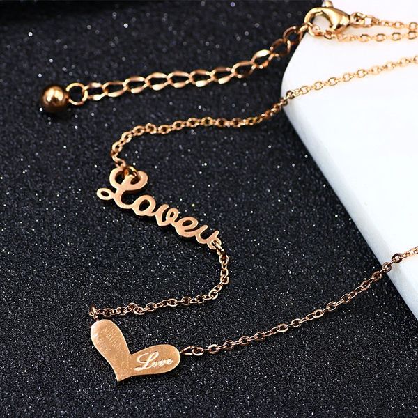 simple sweet love necklace women's fresh steel plated 18k rose gold decorative short clavicle chain, Silver
simple sweet love necklace women's fresh steel plated 18k rose gold decorative short clavicle chain, Silver