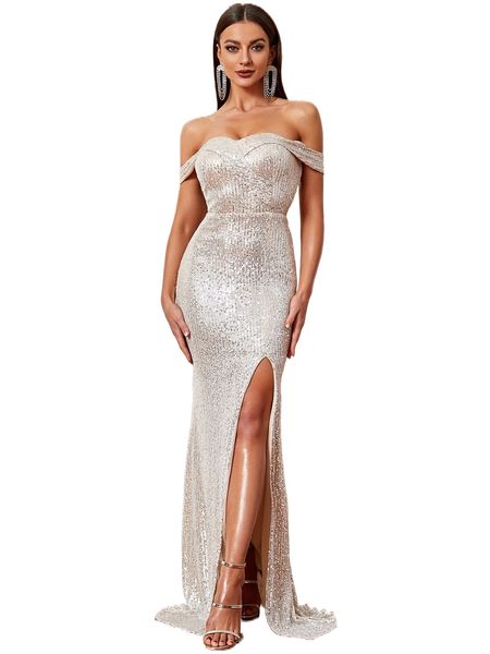 missord off shoulder slit thigh mermaid hem sequin formal dress x3fl#, Black;gray
missord off shoulder slit thigh mermaid hem sequin formal dress x3fl#, Black;gray