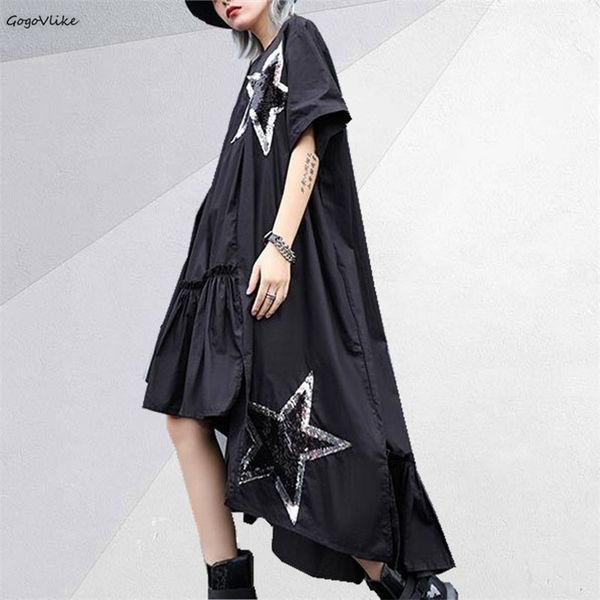 irregular sequins stars dresses summer fashion black women dress women plus size dresses designer vestidos sa099s50 t200113, White;black
irregular sequins stars dresses summer fashion black women dress women plus size dresses designer vestidos sa099s50 t200113, White;black