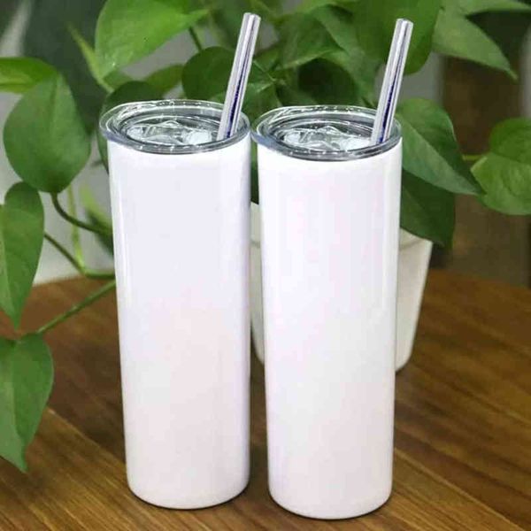 stock 20oz sublimation blanks straight tumblers white stainless steel vacuum insulated slim diy 20 oz cup car coffee mugs and straw xu 
stock 20oz sublimation blanks straight tumblers white stainless steel vacuum insulated slim diy 20 oz cup car coffee mugs and straw xu