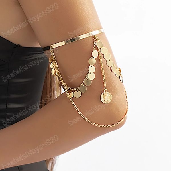 bohemian copper sequins charm upper arm bracelet pendant tassel arm cuff bangle bracelets for women jewelry, Golden;silver
bohemian copper sequins charm upper arm bracelet pendant tassel arm cuff bangle bracelets for women jewelry, Golden;silver