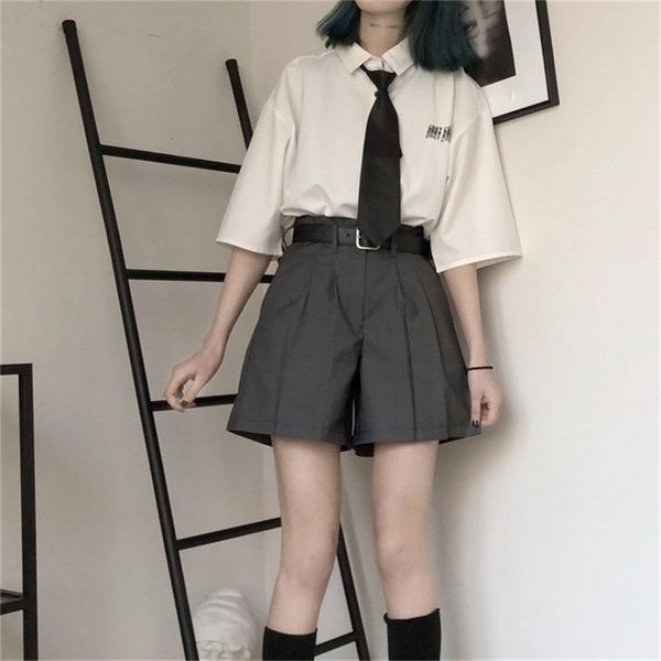 nicemix clothes half-sleeved shirt and pant 2 piece set women tracksuit preppy loose summer two pieces 220509, White
nicemix clothes half-sleeved shirt and pant 2 piece set women tracksuit preppy loose summer two pieces 220509, White