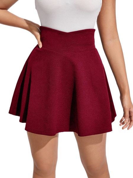 petite zip back a-line skirt s6u5#, Black