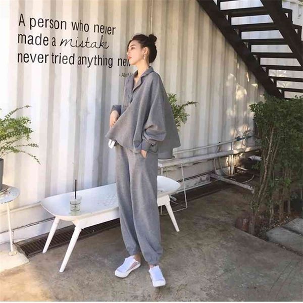 autumn women 2 piece set pants hoodies tracksuit sweatshirts casual long sleeve solid suit female 210331, Gray
autumn women 2 piece set pants hoodies tracksuit sweatshirts casual long sleeve solid suit female 210331, Gray