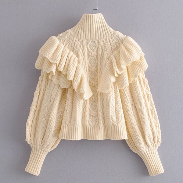 agong solid cascading ruffle sweater fashion turtleneck sweater women elegant puff sleeve sweaters female ladies jad y200116, White;black
agong solid cascading ruffle sweater fashion turtleneck sweater women elegant puff sleeve sweaters female ladies jad y200116, White;black