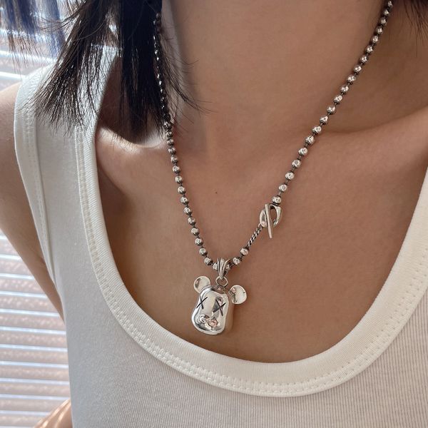 925 sterling silver square bear head necklace for women wide fine jewelry wedding party birthday gift 220722
925 sterling silver square bear head necklace for women wide fine jewelry wedding party birthday gift 220722