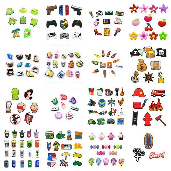 moq 100pcs styles available croc jibz charms 2d soft rubber various cartoon shoe accessories clog shoe buckles decorations for kids bracelet, White;pink
moq 100pcs styles available croc jibz charms 2d soft rubber various cartoon shoe accessories clog shoe buckles decorations for kids bracelet, White;pink