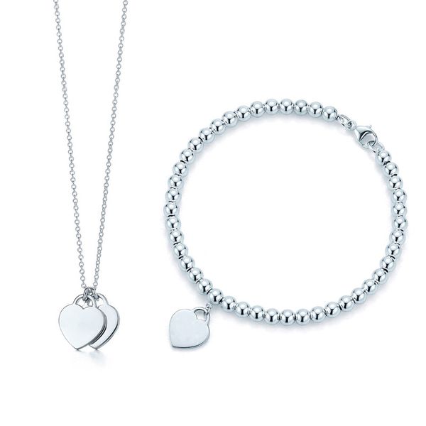 heart beaded bracelet original love pendants necklaces set blue tags valentines tiff gift 925 silver fashion classic 4mm ball beads chain ch
heart beaded bracelet original love pendants necklaces set blue tags valentines tiff gift 925 silver fashion classic 4mm ball beads chain ch
