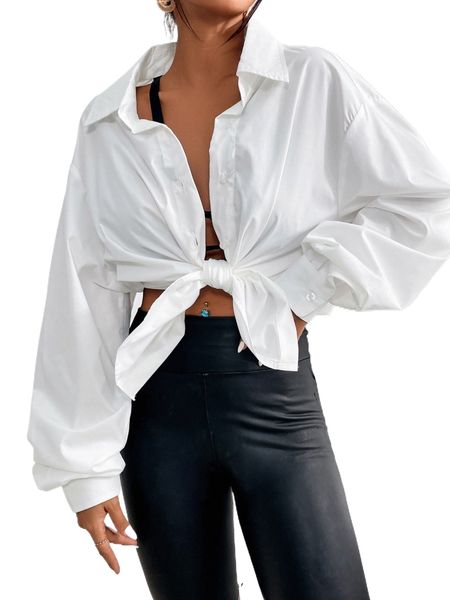 solid bishop sleeve oversized shirt 89rs#, White
solid bishop sleeve oversized shirt 89rs#, White
