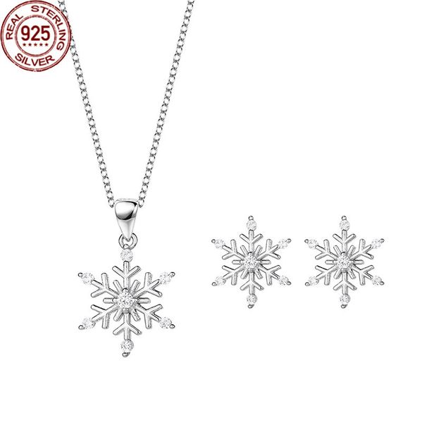 popular gift series fashion simple snowflake shape s925 pure silver stud earrings necklace two piece set for girls f
popular gift series fashion simple snowflake shape s925 pure silver stud earrings necklace two piece set for girls f