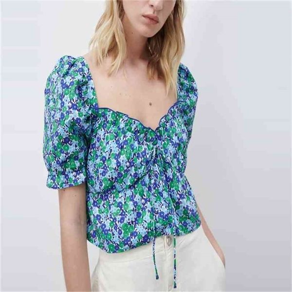 floral print cropped blouse women short puff sleeve v neck ruffle vintage summer woman chic back zip tied shirts 210524, White
floral print cropped blouse women short puff sleeve v neck ruffle vintage summer woman chic back zip tied shirts 210524, White