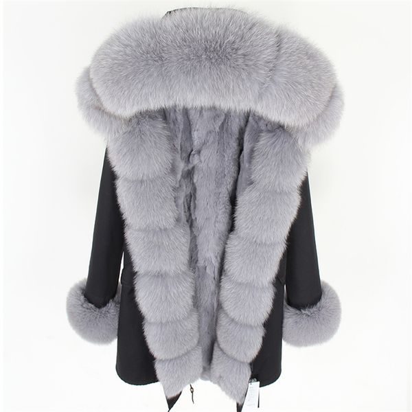 women pure cotton jacket real rabbit lined long jacket new collar park's coats fur coat 201016, Black
women pure cotton jacket real rabbit lined long jacket new collar park's coats fur coat 201016, Black