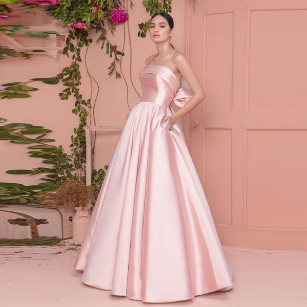 fancy pink satin big bow prom dresses back strapless sleeveless a line custom made floor length bridesmaid prom dresses, Black
fancy pink satin big bow prom dresses back strapless sleeveless a line custom made floor length bridesmaid prom dresses, Black