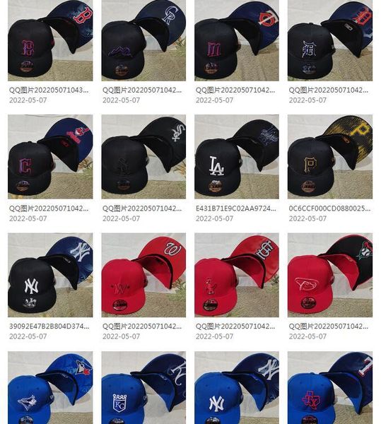 

2022 men's all team baseball red w brown sd sf kc fan's  flat adjustable caps boston navy blue color b letter embroider ba, Blue;gray