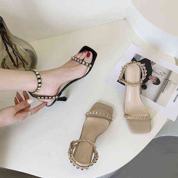 sandals designer women shoes fashion rivet high heels simple fairy style square, Black
sandals designer women shoes fashion rivet high heels simple fairy style square, Black
