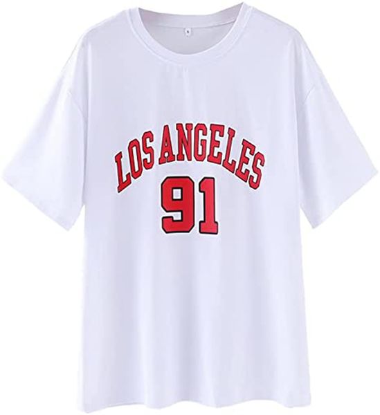 womens letter print white t shirt oversized summer los angeles casual crewneck half sleeve loose tee
womens letter print white t shirt oversized summer los angeles casual crewneck half sleeve loose tee