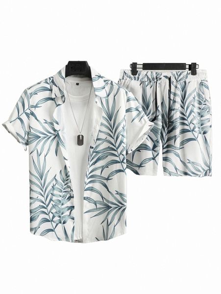 men tropical print shirt & drawstring waist shorts without tee c3vv#, Gray
men tropical print shirt & drawstring waist shorts without tee c3vv#, Gray