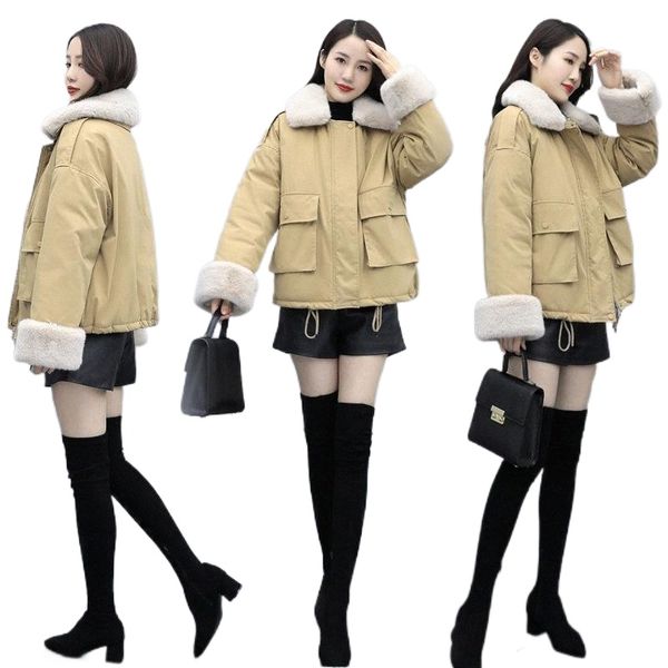 women's down & parkas foreign trade plus size cotton padded clothes 2021 winter large wool collar pie to overcome the waist and th v3cu, Black
women's down & parkas foreign trade plus size cotton padded clothes 2021 winter large wool collar pie to overcome the waist and th v3cu, Black