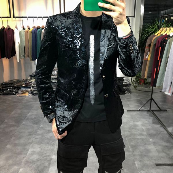 men blazers casual stage wedding suit jacket men party hip hop suit fashion printing formal tuxedo streetwear costume homme 201104, White;black
men blazers casual stage wedding suit jacket men party hip hop suit fashion printing formal tuxedo streetwear costume homme 201104, White;black